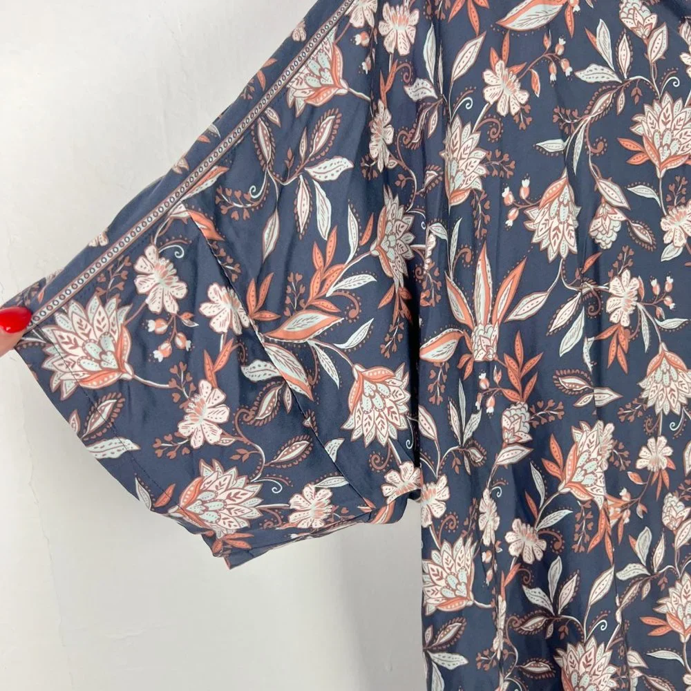 NWOT J. Jill Pure Jill Floral Shirt Dress Short Sleeves Size Large L NEW - Picture 4 of 9